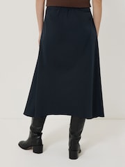 Jigsaw Blue Cotton Seam Detail Skirt - Image 5 of 5