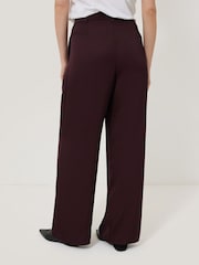 Jigsaw Red Satin Wide Leg Trousers - Image 3 of 3