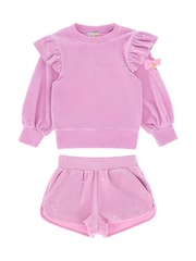 Angels Face Pink Bijou Crystal Top And Short Set - Image 2 of 3