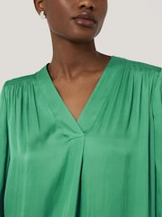 Jigsaw Green Satin Blouses - Image 4 of 6