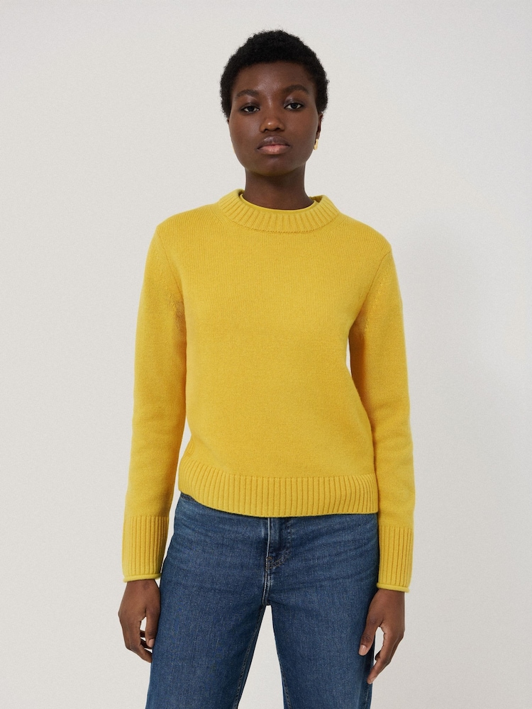 Jigsaw Yellow Wool Cashmere Blend Jumper - Image 1 of 7