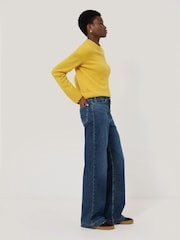 Jigsaw Yellow Wool Cashmere Blend Jumper - Image 3 of 7
