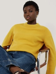 Jigsaw Yellow Wool Cashmere Blend Jumper - Image 4 of 7