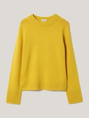 Jigsaw Yellow Wool Cashmere Blend Jumper - Image 7 of 7