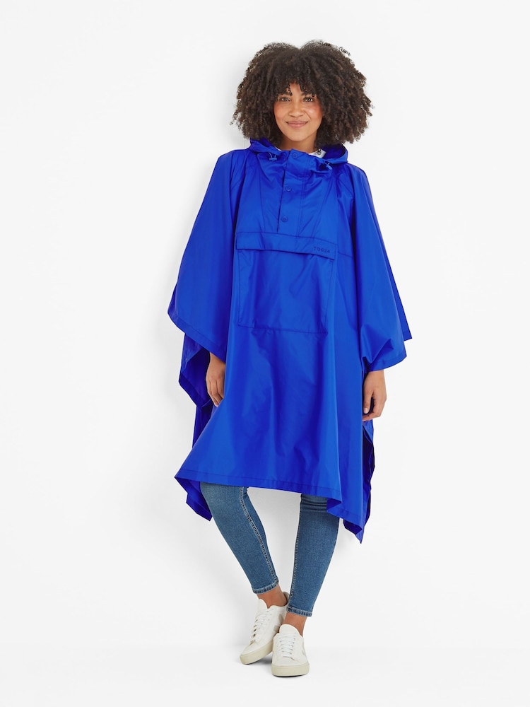 Tog 24 Blue Drench Unisex Poncho Ultra-Marine Blue - Image 1 of 7