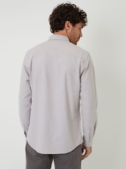 Threadbare Fog Grey Oxford Long Sleeve Shirt - Image 3 of 5