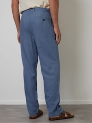 Threadbare Blue Linen Blend Trousers - Image 2 of 4