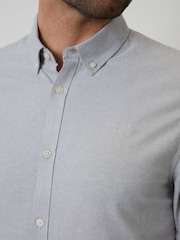 Gri Chrome - Cămașă Threadbare Oxford Mânecă lungă - Image 4 of 4