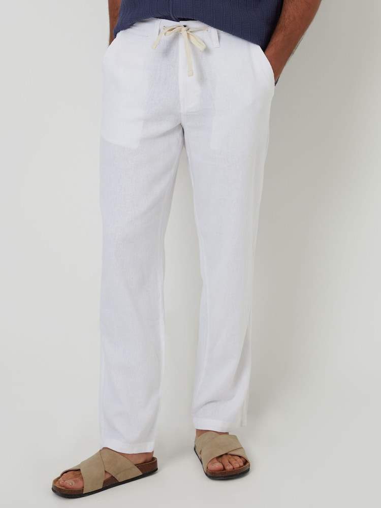 Weiß - Threadbare Hose aus Leinenmischung - Bild 1 von 5 Weiß - Threadbare Hose aus Leinenmischung - Bild 1 von 5