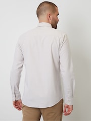 Threadbare Stone Oxford Long Sleeve Shirt - Image 2 of 4