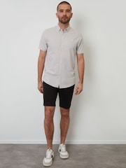 Threadbare Natural Oxford Short Sleeve Shirt - Image 3 of 4
