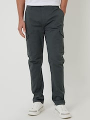 Threadbare Grey Cargo Style Trousers - Image 1 of 4