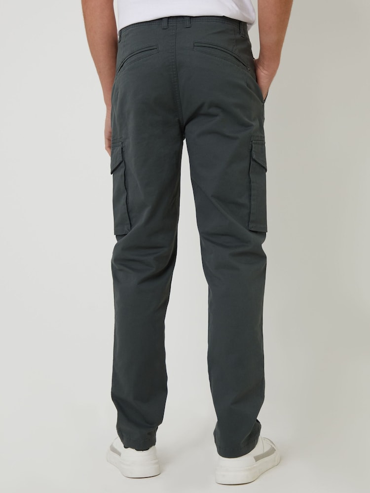 Threadbare Grey Cargo Style Trousers - Image 2 of 4