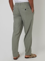 Threadbare Grey Linen Blend Trousers - Image 2 of 4