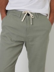 Threadbare Grey Linen Blend Trousers - Image 4 of 4