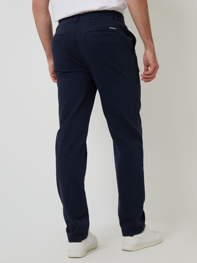 Marineblau - Threadbare Elasticated Waist Regular Fit Chino Trousers - Bild 2 von 4 Marineblau - Threadbare Elasticated Waist Regular Fit Chino Trousers - Bild 2 von 4