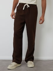 Threadbare Linen Blend Baggy Trousers - Imagen 1 de 4