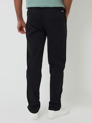 Threadbare Black Elasticated Waist Regular Fit Chino Trousers - Image 2 of 5