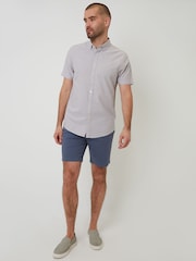 Threadbare Grey Oxford Short Sleeve Shirt - Image 3 of 4