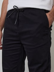 Threadbare Black Jogger Style Drawcord Trousers - Image 4 of 4