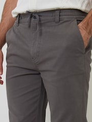 Threadbare Grey Elasticated Waist Regular Fit Chino Trousers - Image 4 of 4