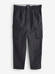 Threadbare Black Relaxed Fit Stretch Cargo Chinos Trousers - Image 1 of 1
