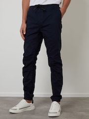 Threadbare Blue Jogger Style Drawcord Trousers - Image 1 of 4