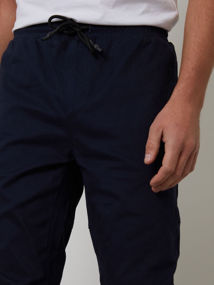 Threadbare Blue Jogger Style Drawcord Trousers - Image 4 of 4