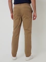 Threadbare Brown Elasticated Waist Regular Fit Chino Trousers - Image 2 of 4