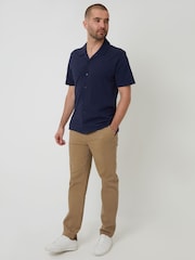 Threadbare Brown Elasticated Waist Regular Fit Chino Trousers - Image 3 of 4
