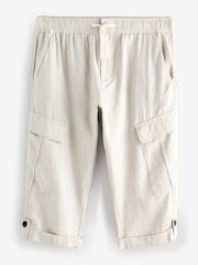 Threadbare Linen Blend 3/4 Length Cargo Trousers - Imagem 1 de 1
