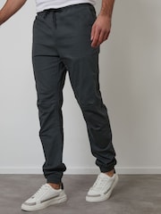 Threadbare Grey Jogger Style Drawcord Trousers - Image 1 of 4