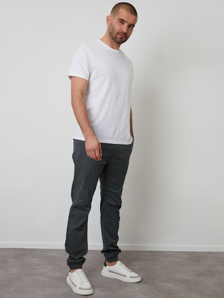 Threadbare Grey Jogger Style Drawcord Trousers - Image 3 of 4