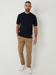 Threadbare Brown Relaxed Fit Stretch Chino Trousers - Image 3 of 4