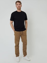 Threadbare Brown Jogger Style Drawcord Trousers - Image 3 of 4
