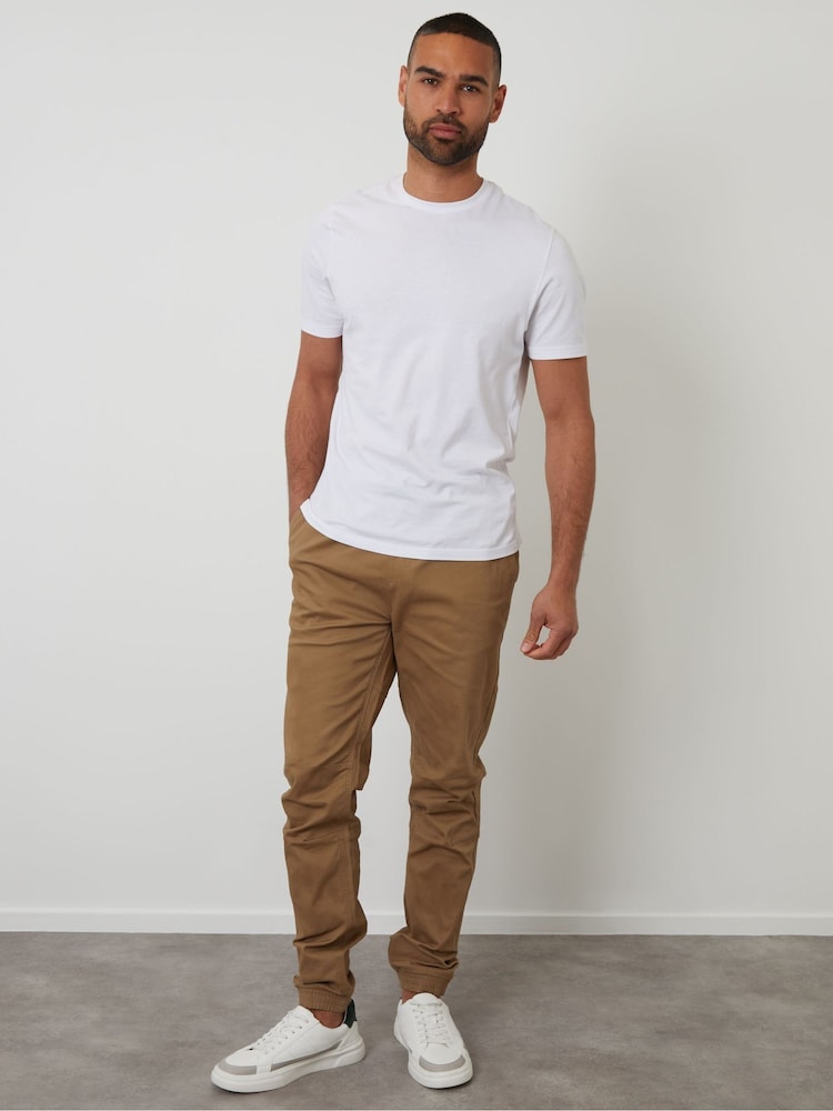 Brun - Pantalon Threadbare Jogger Style cordon de serrage - Image 3 of 5