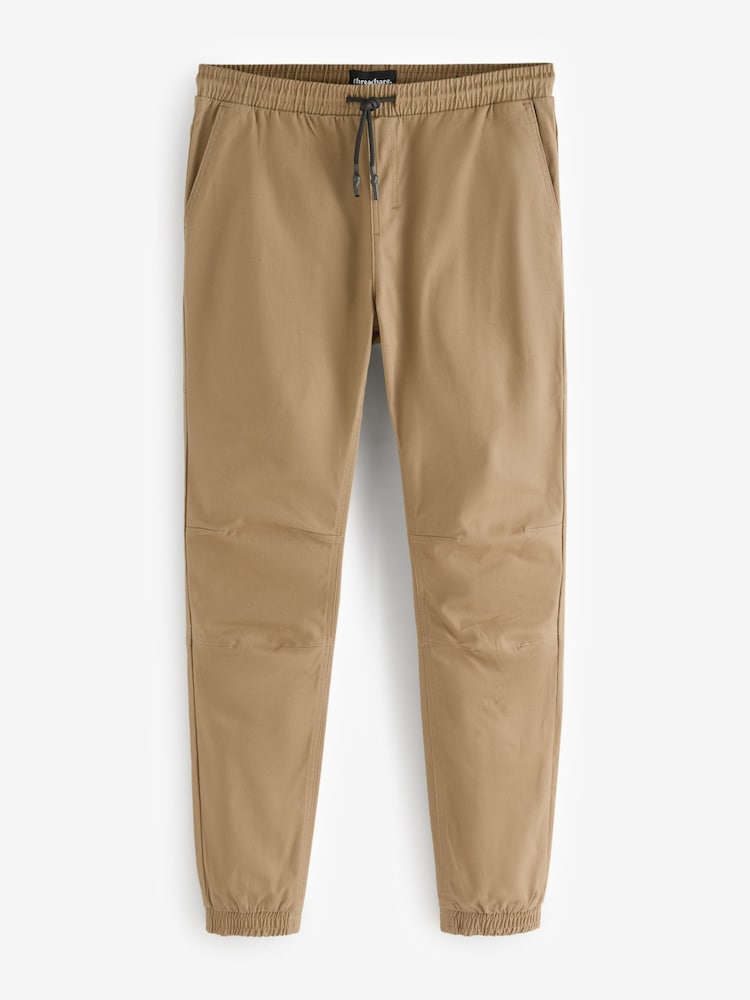 Threadbare Brown Jogger Style Drawcord Trousers - Image 5 of 5