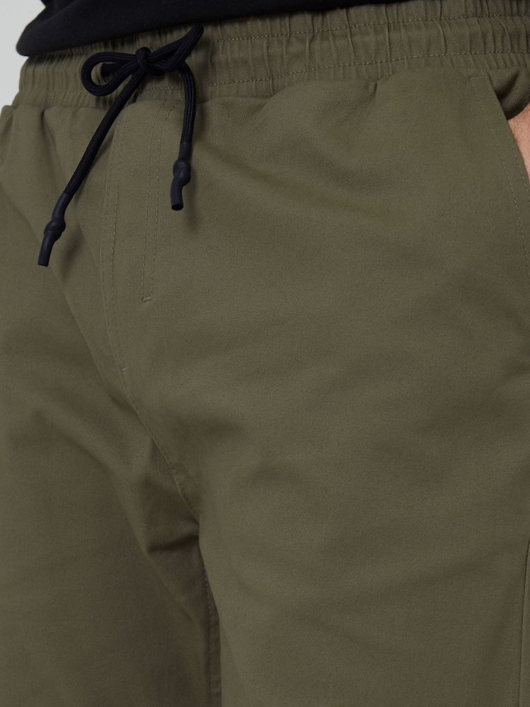 Threadbare Khaki Jogger Style Drawcord Trousers - Image 4 of 5