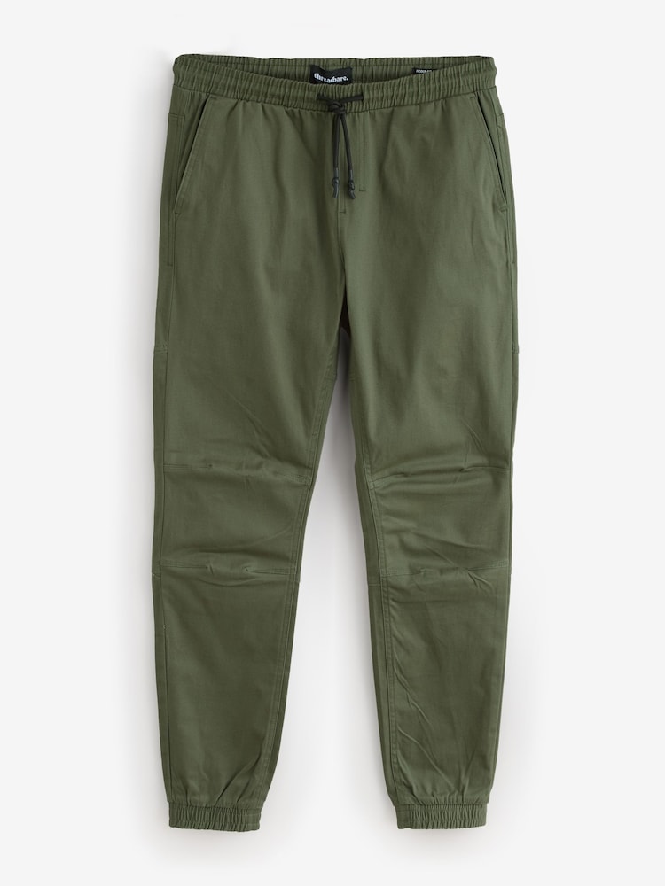Threadbare Khaki Jogger Style Drawcord Trousers - Image 5 of 5