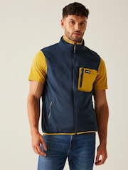 Regatta Dark Blue Mens Frankie Microfleece Body Warmer - Image 1 of 7
