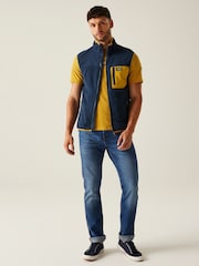 Regatta Dark Blue Mens Frankie Microfleece Body Warmer - Image 3 of 7