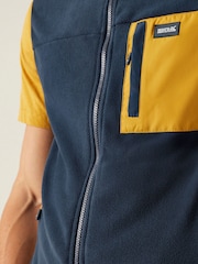 Regatta Dark Blue Mens Frankie Microfleece Body Warmer - Image 4 of 7