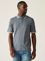 Grau - Regatta Mens Adryan Polo Shirt - Bild 1 von 7
