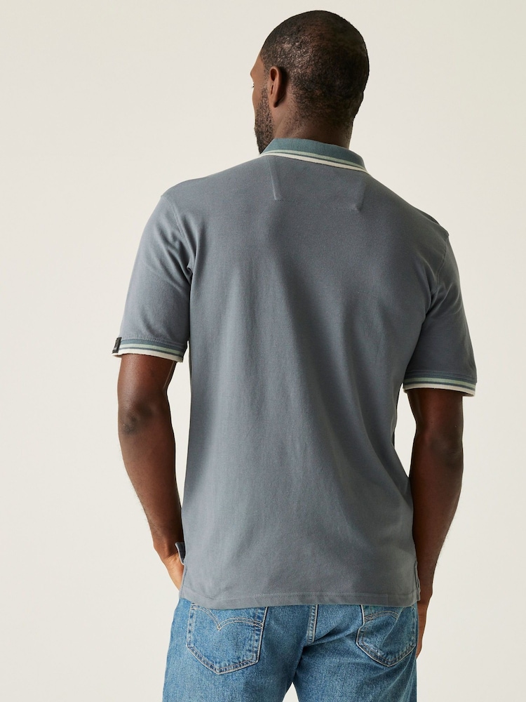 Grau - Regatta Mens Adryan Polo Shirt - Bild 2 von 7