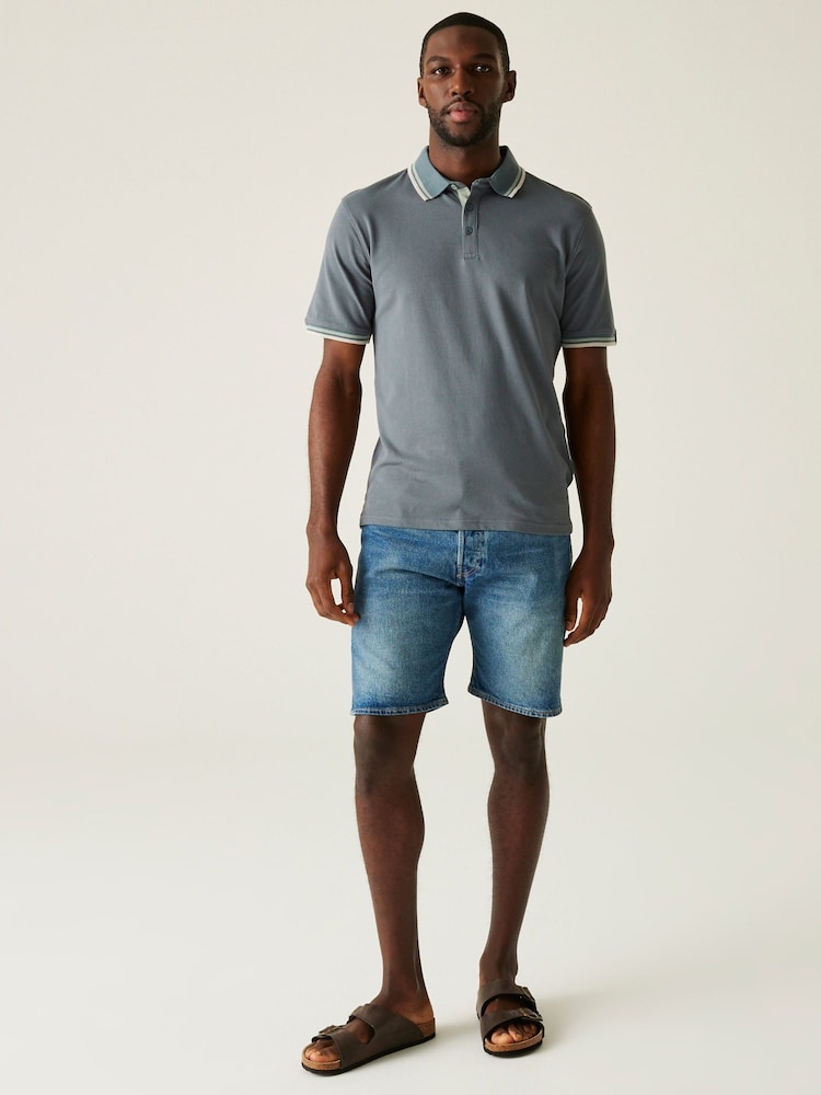 Regatta Grey Mens Adryan Polo Shirt - Image 3 of 7