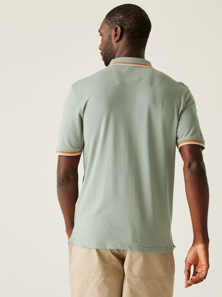 Regatta Green Mens Adryan Polo Shirt - Image 2 of 7