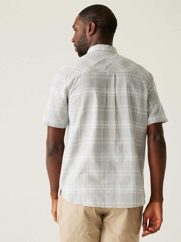 Regatta Grey Mens Loran Lightweight Shirt - Image 2 of 7