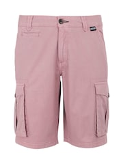 Regatta Pink Mens Shorebay Vintage Look Cargo II 100% Cotton Shorts - Image 5 of 7