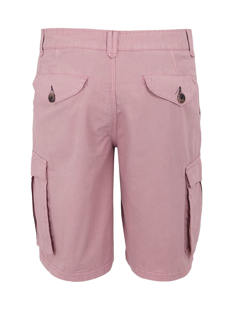 Regatta Pink Mens Shorebay Vintage Look 100% Cotton Cargo II Shorts - Image 6 of 7