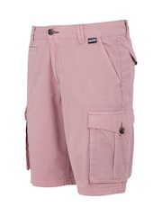 Regatta Pink Mens Shorebay Vintage Look Cargo II 100% Cotton Shorts - Image 7 of 7